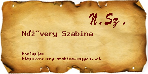 Névery Szabina névjegykártya